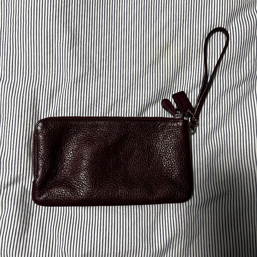 SOLD-Coach wristlet with double zipper - Picture 1 of 5